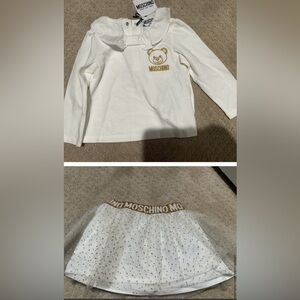 Moschino kids (9-12 month) skirt and shirt matching set